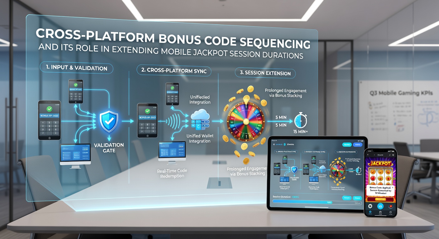 Sequence diagram showing bonus codes transferring between mobile, tablet, and desktop interfaces to sustain jackpot progress