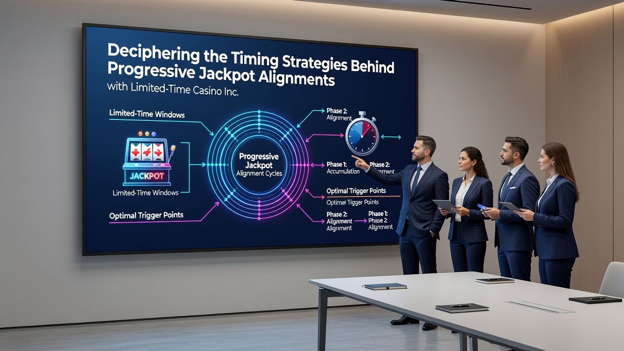 Chart showing progressive jackpot growth curves intersecting with limited-time bonus periods