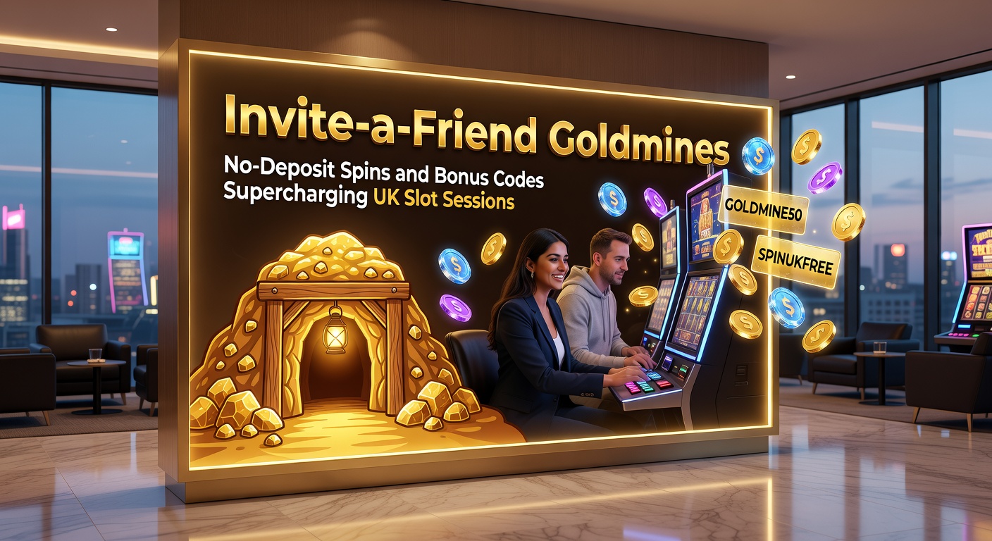 Close-up of a slot screen showing stacked free spins from a referral bonus, with bonus code activation overlay during a UK casino session