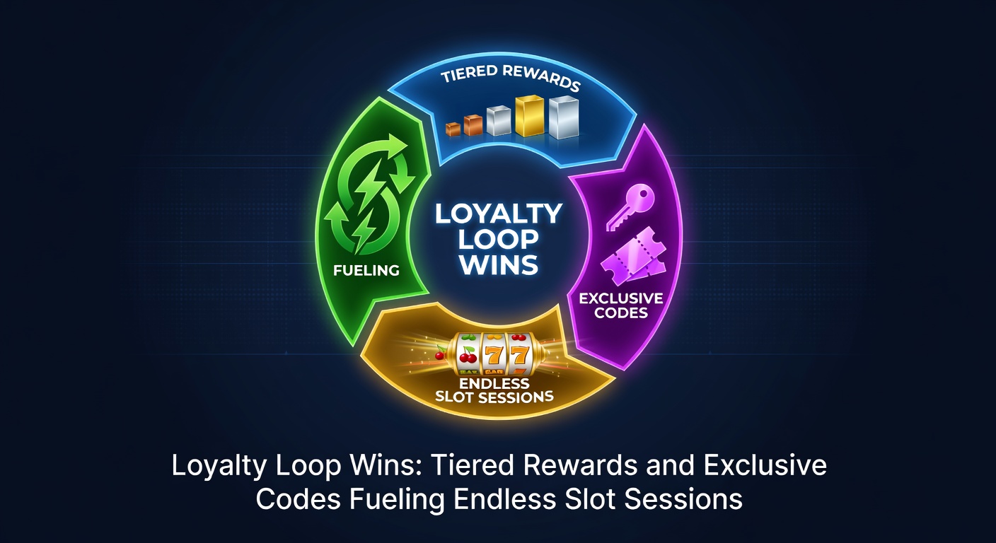 Vibrant slot machine display showcasing loyalty tier badges and reward notifications glowing on screen