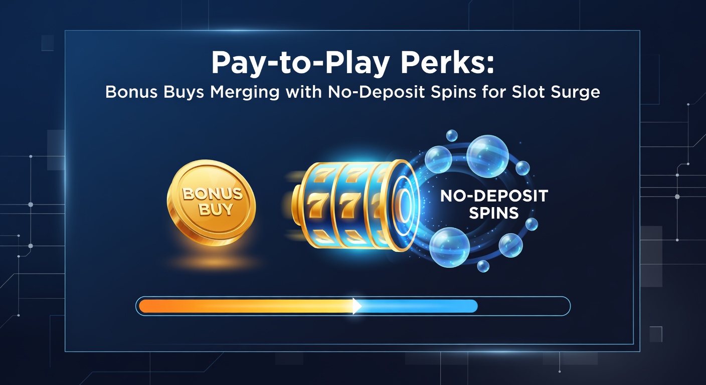 Dynamic graphic of slot reels activating bonus features through merged promotions, showing free spins transitioning to paid buys
