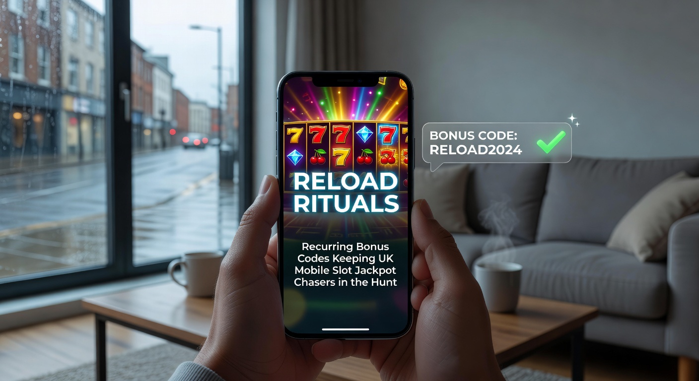 Dynamic display of reload bonus activations on a UK mobile casino app with jackpot meters rising