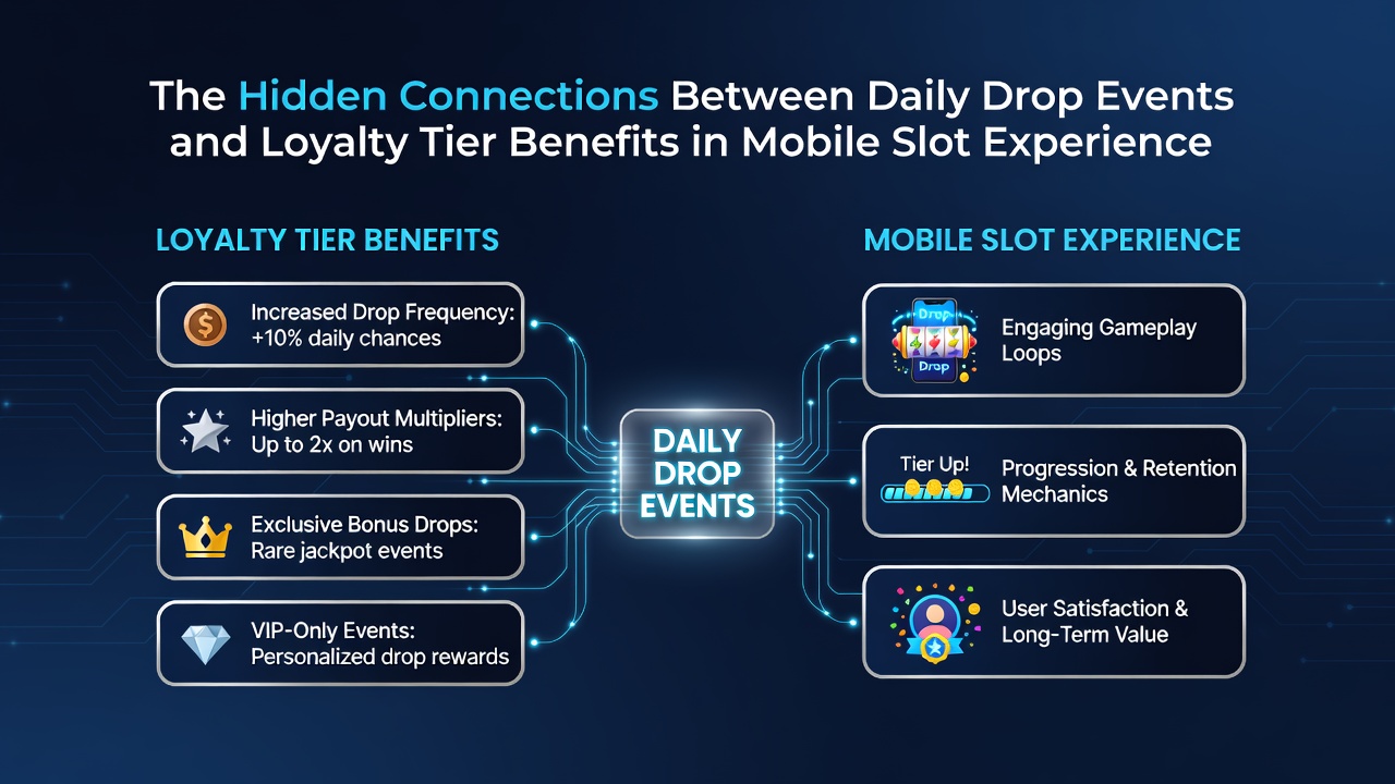 Loyalty tier progression chart overlaid with daily drop calendar on a smartphone screen