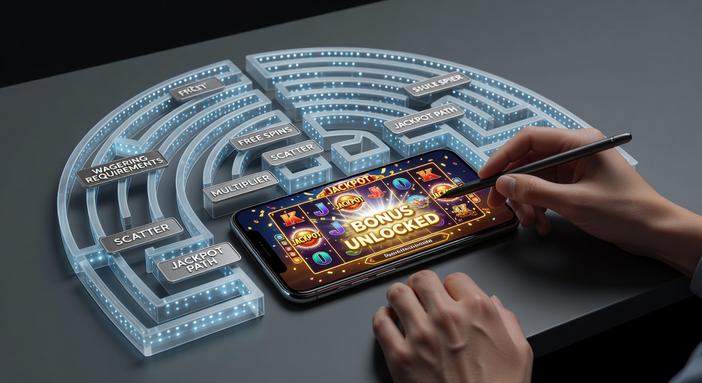 Close-up of a mobile screen displaying slot bonus terms with highlighted wagering requirements and jackpot meters filling up