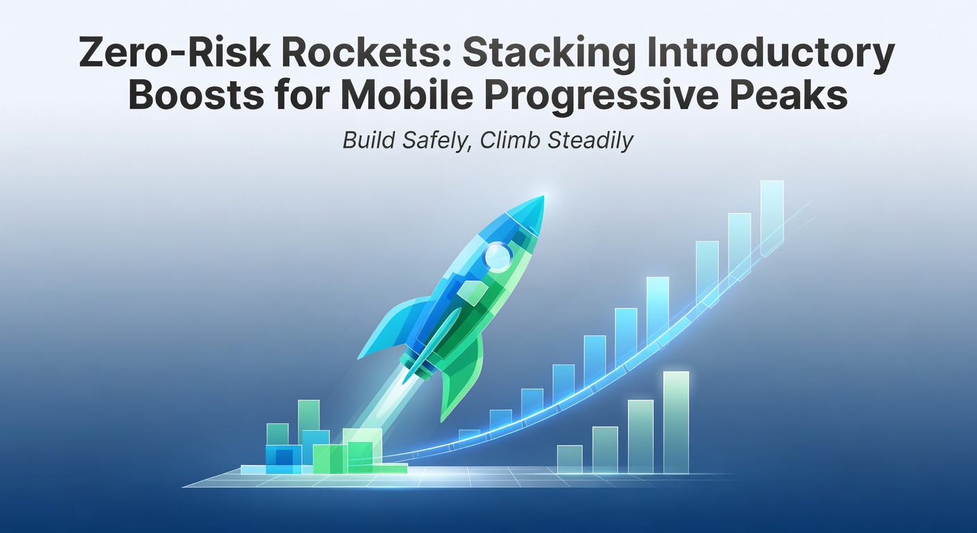 Graphic showing layered bonus icons launching toward a glowing progressive jackpot meter on a mobile screen