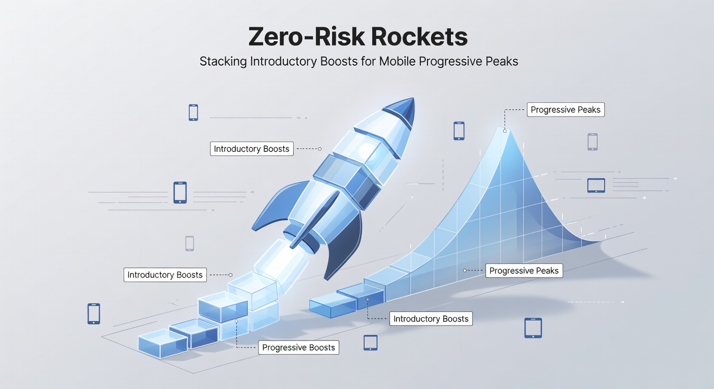 Mobile phone displaying a progressive jackpot slot with stacked bonus notifications and rising meter